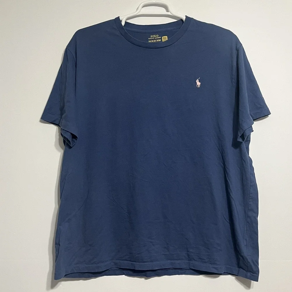 Polo Ralph Lauren Bundle 2-Pack Classic Fit Cotton V Neck Tee 2XL/2XB Blue/Navy